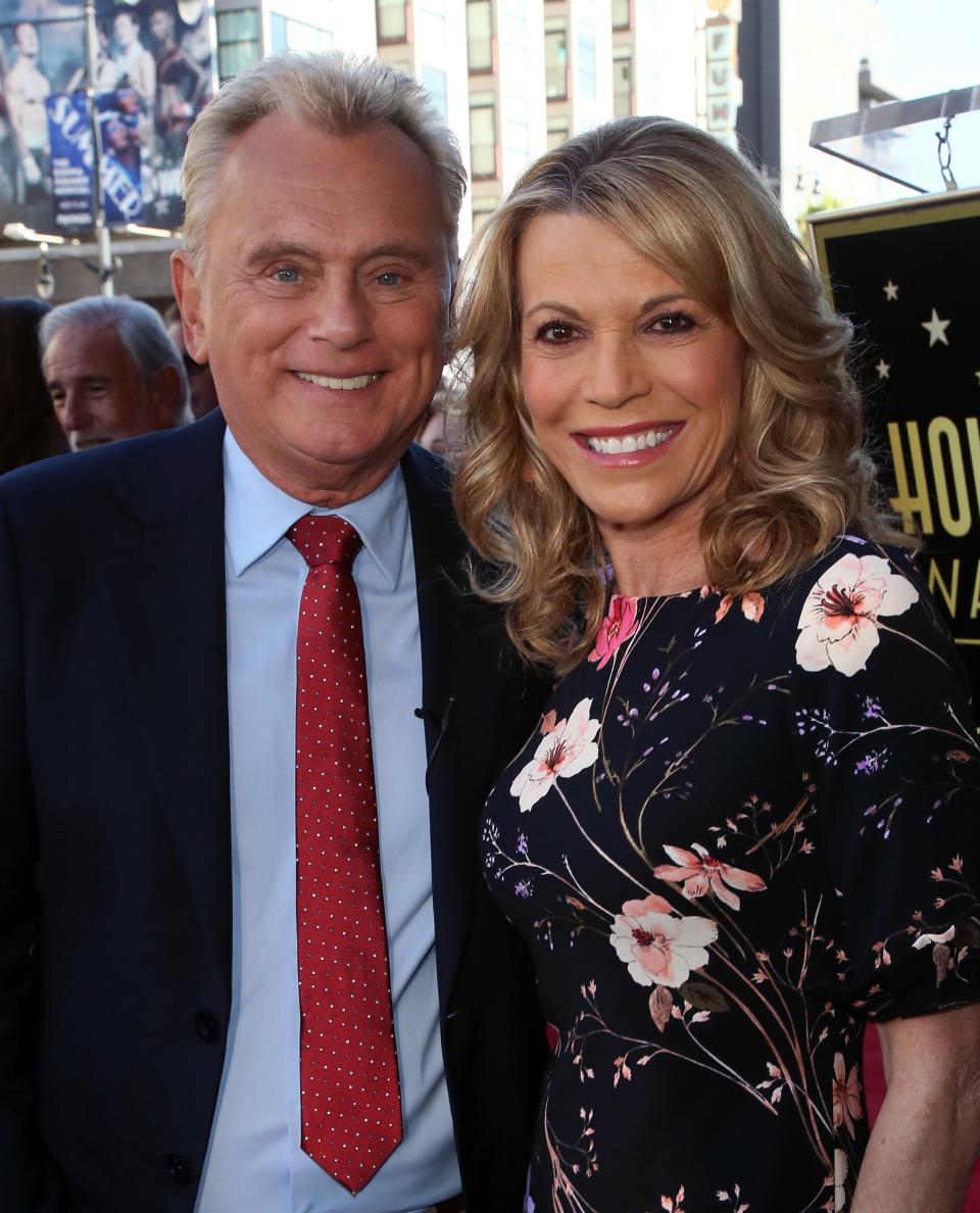 "Wheel of Fortune" hosts Pat Sajak and Vanna White on Nov. 1, 2019 in Hollywood, Calif.