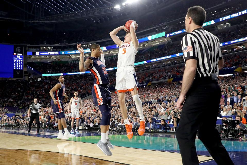 The UVA Cavaliers win a Final Four game on April 6, 2019, in Minneapolis.