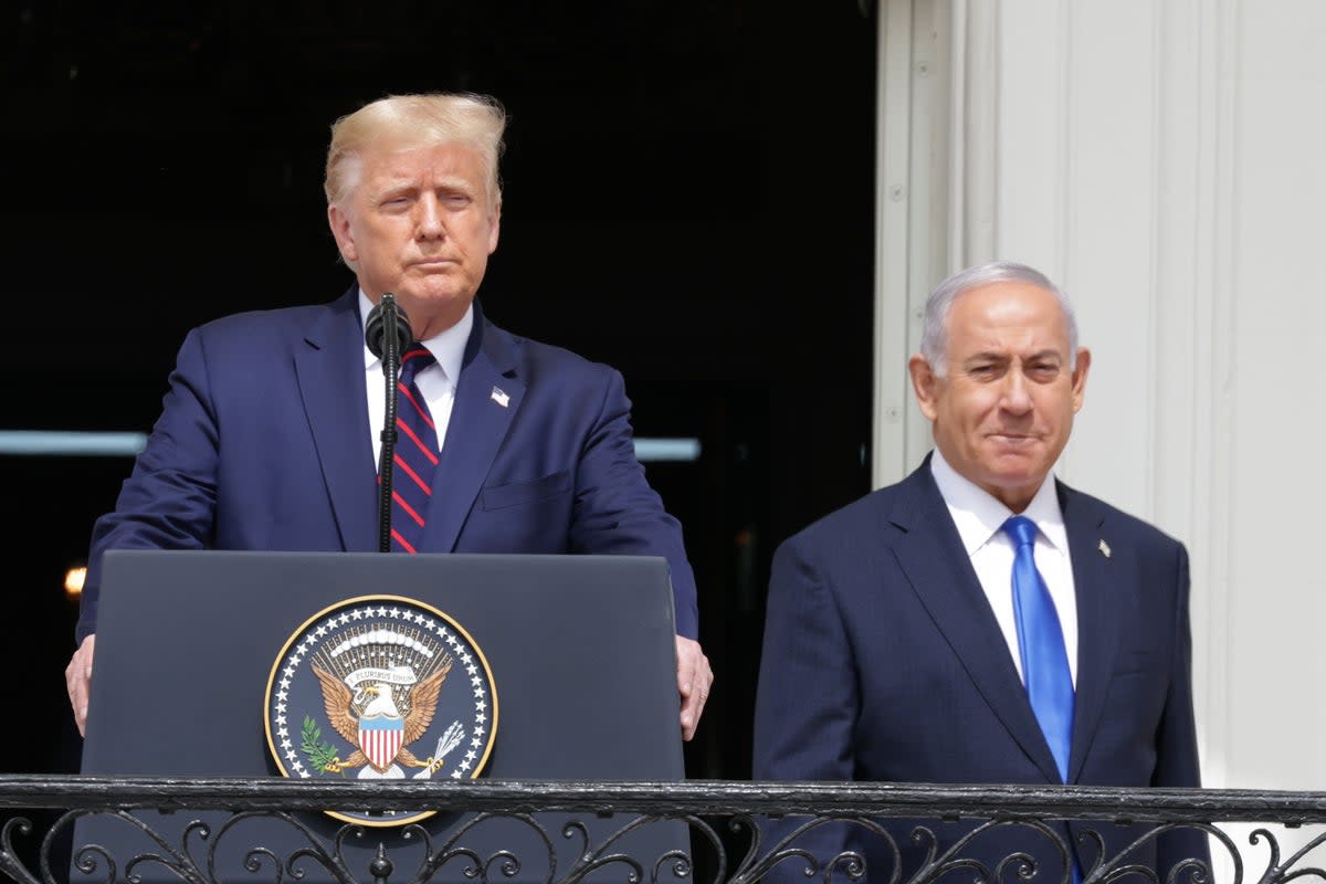 Donald Trump estableció un estrecho vínculo con el ex primer ministro israelí Binyamin Netanyahu  (Getty Images)