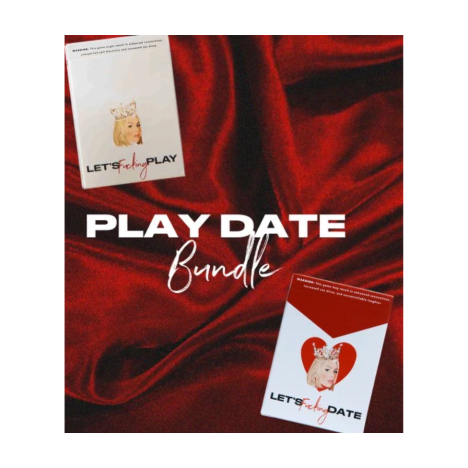 <p><a href="https://letsfuckingdate.com/collections/card-games/products/playdate-bundle" rel="nofollow noopener" target="_blank" data-ylk="slk:Shop Now;elm:context_link;itc:0;sec:content-canvas" class="link ">Shop Now</a></p><p>Play Date Bundle</p><p>letsfuckingdate.com</p><p>$49.00</p><span class="copyright">Retailer</span>