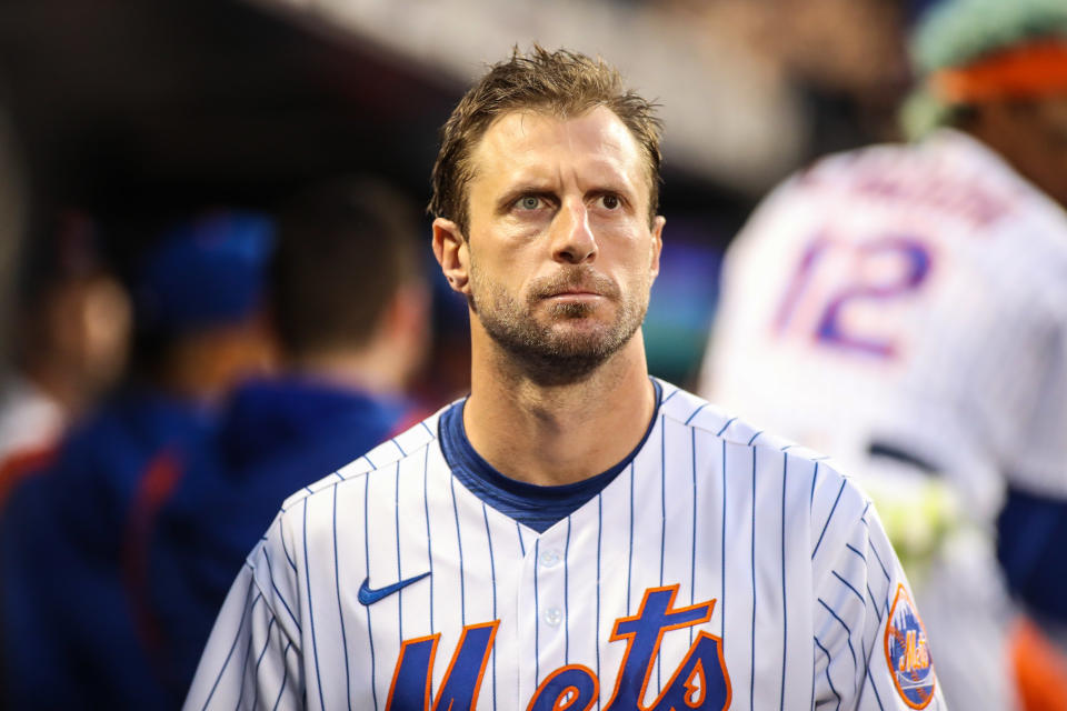 Mets pitcher Max Scherzer joined the list of weird injuries this season for New York. (Wendell Cruz-USA TODAY Sports)