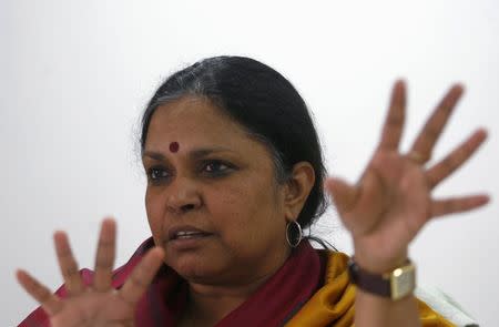 Sujatha Rao speaks during an interview with Reuters in New Delhi in this January 31, 2007 file photo. REUTERS/Adnan Abidi/Files