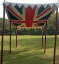 <p>Whether it’s to shield from the sun or rain make your canopy fit for a royal by using a British Flag as decoration. <i><a href="https://uk.pinterest.com/pin/AfUi8lXsinm0mOmhj89artfJd3YBl7V7e_rdUdmhQY6Ev1ohLeVNPS8/" rel="nofollow noopener" target="_blank" data-ylk="slk:[Photo: Pinterest];elm:context_link;itc:0;sec:content-canvas" class="link ">[Photo: Pinterest]</a></i></p>