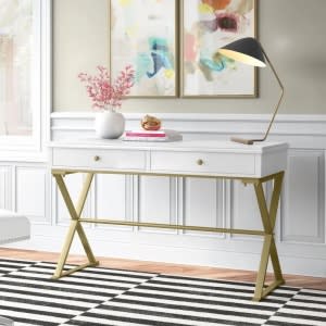 Etta Avenue™ Colston Desk Colston Gold Frame Desk