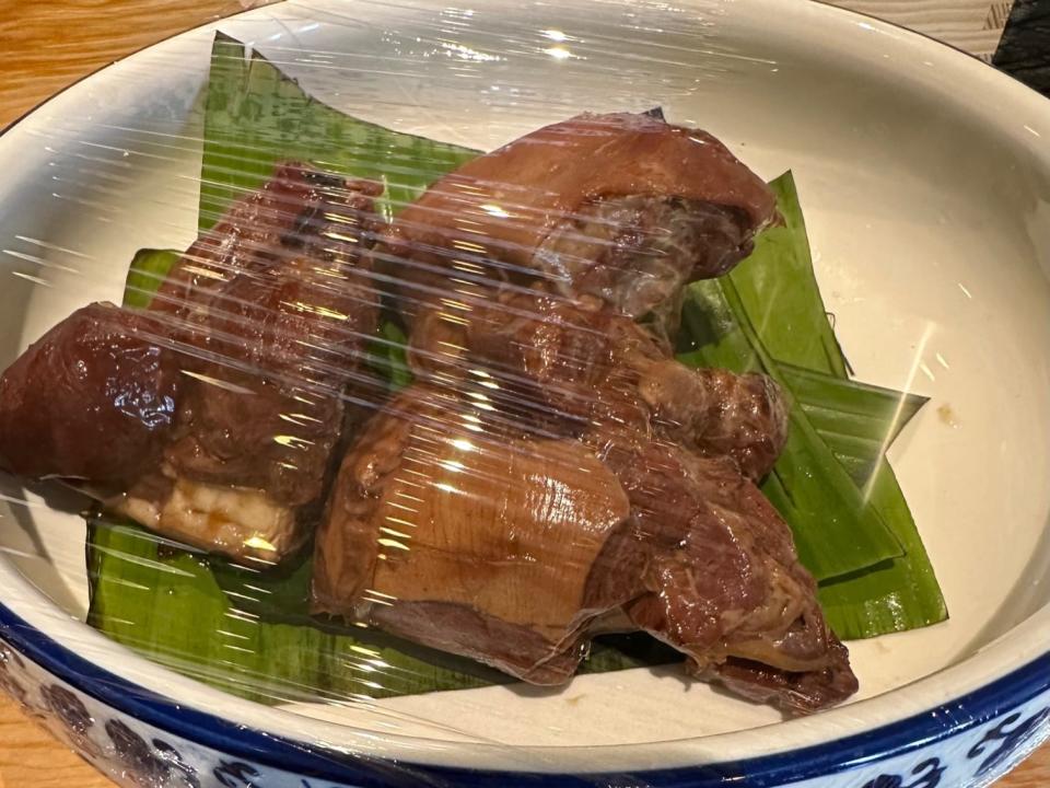 Donkey Burger at a breakfast buffet in Tianjin, China