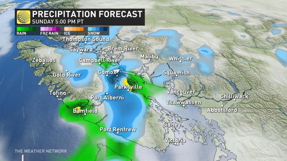 BC precip Sunday 5pm