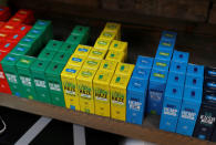 E-liquids on sale are seen at a House of Vapes store, in London, Britain August 17, 2018. REUTERS/Peter Nicholls