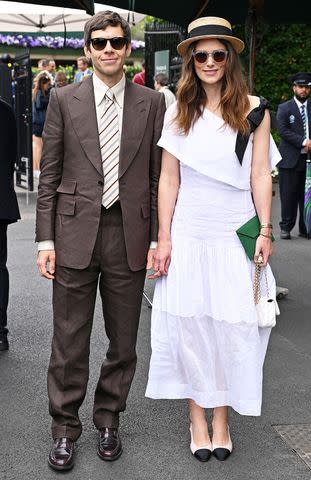 <p>James Veysey/Shutterstock</p> James Righton and Keira Knightley on July 10, 2024