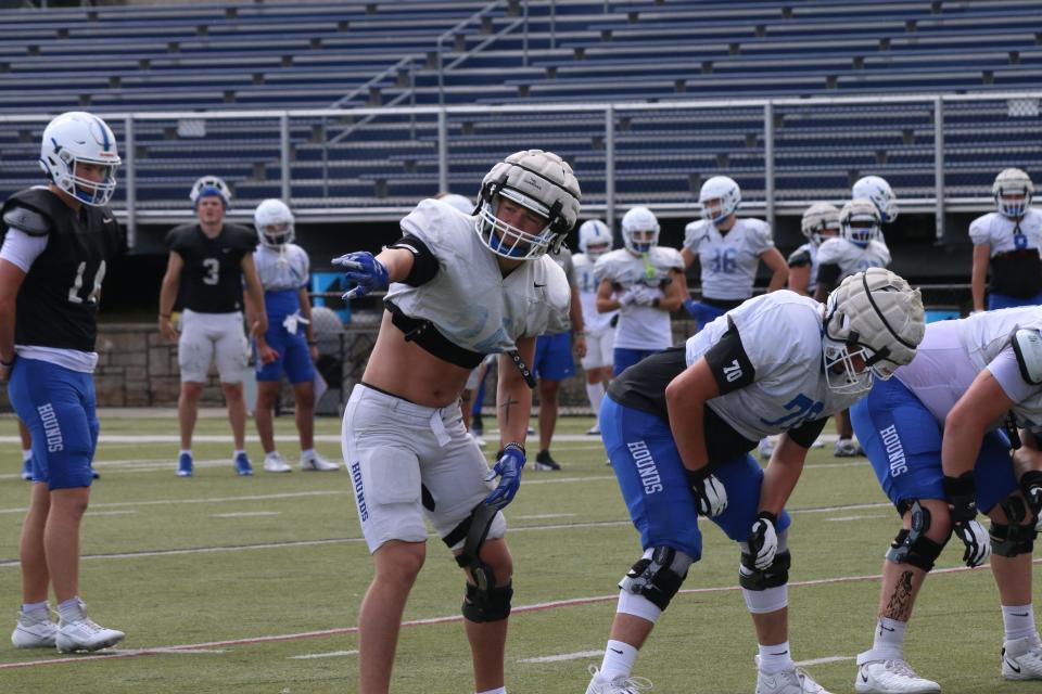 Former Wachusett Regional star Matt Raeke during a recent practice at Assumption.