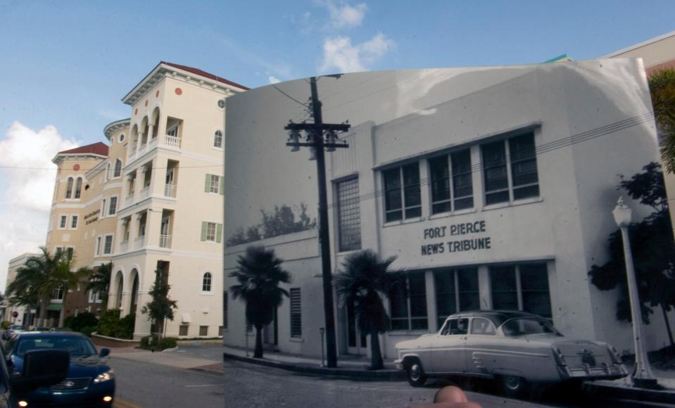 The Fort Pierce News Tribune once called Atlantic Avenue home, as seen in this undated file photo, which took a walk down memory lane. The St. Lucie County Clerk of Court building is at left.