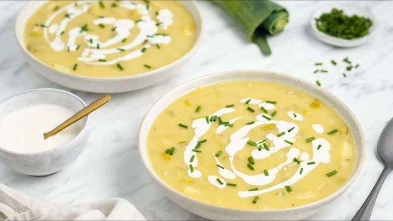 chunky potato leek soup