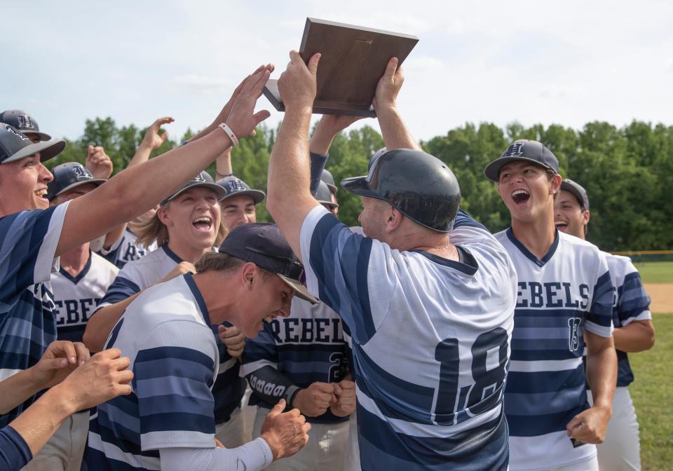 Howell celebrates after it won the NJSIAA Central Group 4 championship game.