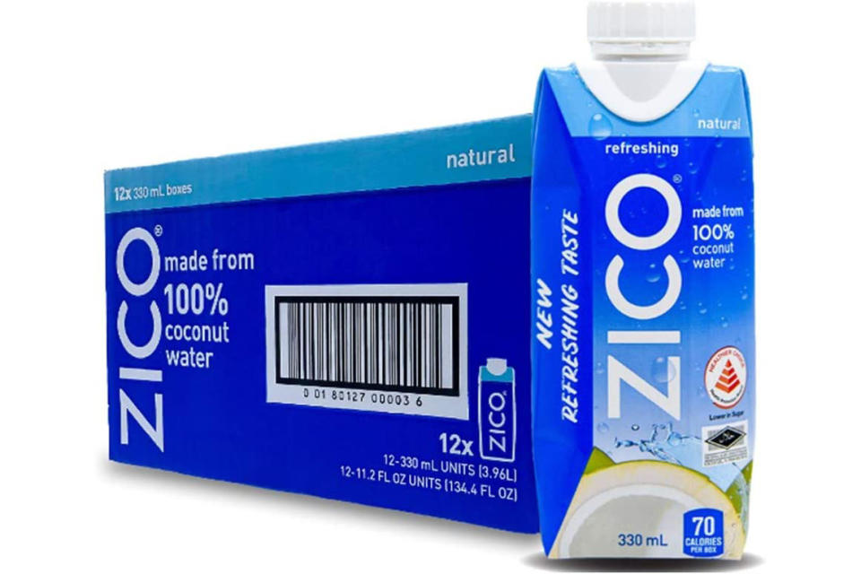 Zico Coconut Water, 12 x 330ml. (Photo: Amazon SG)