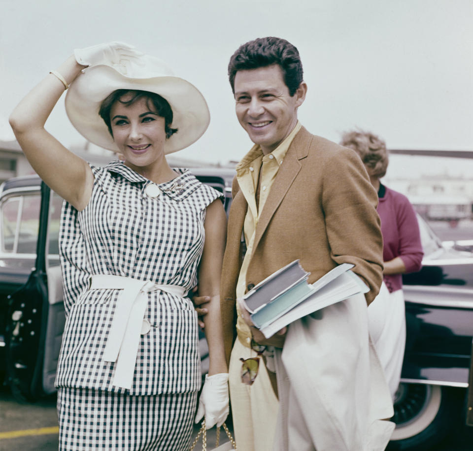 Taylor, seen here with Eddie Fisher, circa 1960.