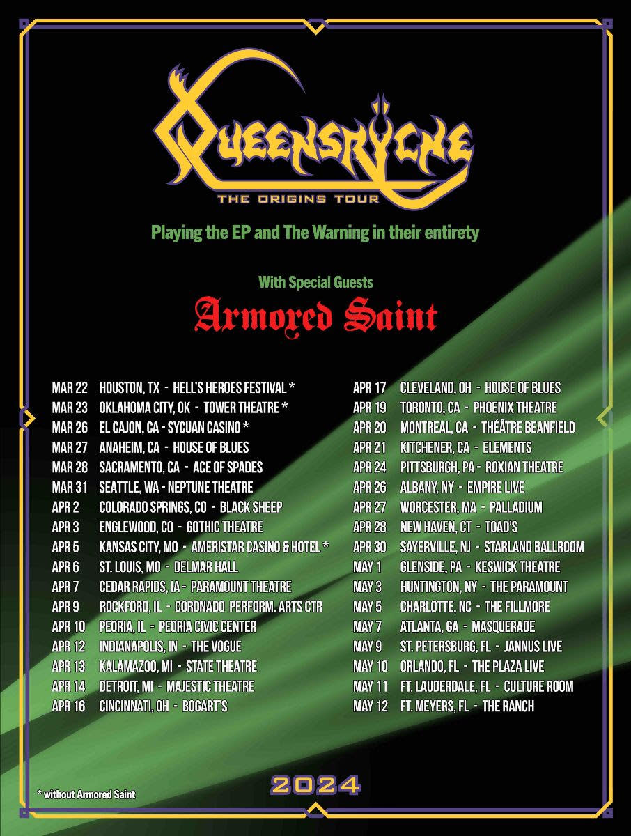 Queensrÿche Announce Spring 2024 North American Tour