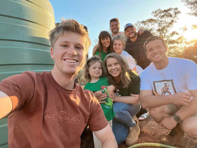 <p>Robert Irwin Instagram</p> Robert Irwin, Grace Powell, Bindi Irwin, Chandler Powell, Terri Irwin, Rorie Buckey, Luke and Mitch Reavley.