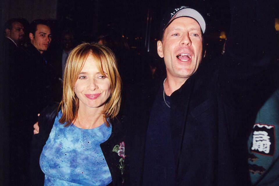 <p>Jeff Kravitz/FilmMagic</p> Rosanna Arquette and Bruce Willis 