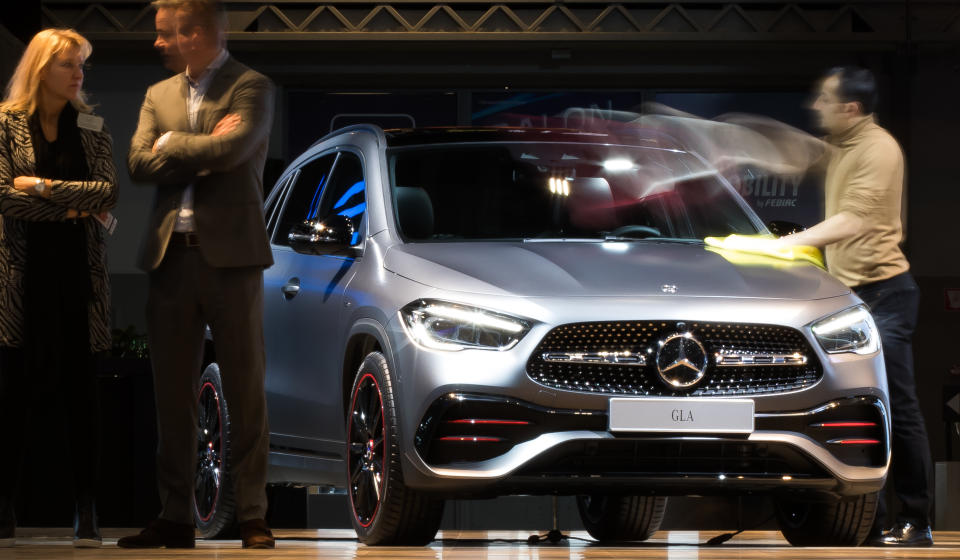 La Mercedes GLA (Photo by BENOIT DOPPAGNE/BELGA MAG/AFP via Getty Images)