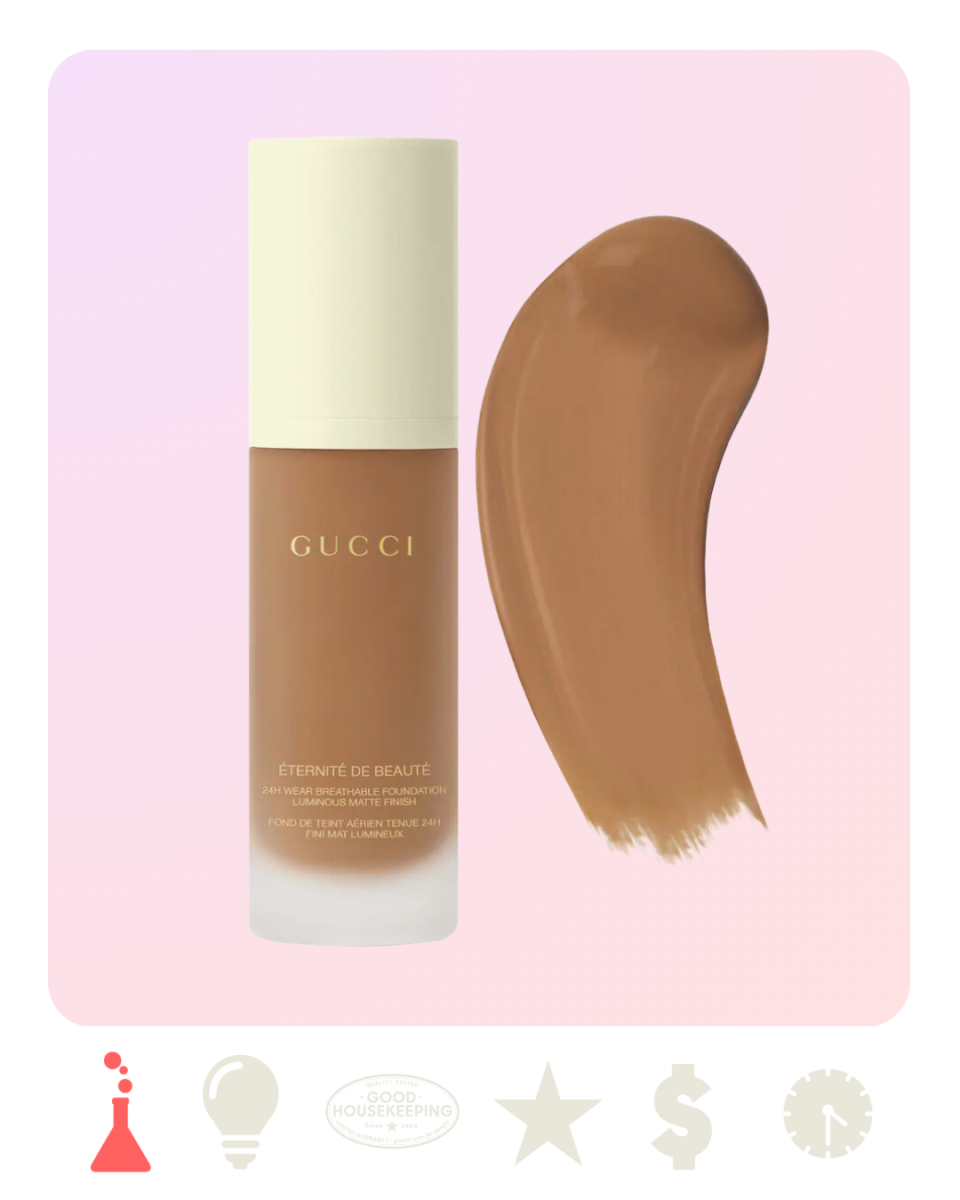 <p><a href="https://go.redirectingat.com?id=74968X1596630&url=https%3A%2F%2Fwww.sephora.com%2Fproduct%2Fgucci-fluide-de-beaute-fini-naturel-natural-finish-fluid-foundation-P467622&sref=https%3A%2F%2Fwww.goodhousekeeping.com%2Fbeauty-products%2Fa60331304%2Fbest-beauty-awards-2024%2F" rel="nofollow noopener" target="_blank" data-ylk="slk:Shop Now;elm:context_link;itc:0;sec:content-canvas" class="link ">Shop Now</a></p><p> Éternité de Beauté 24H Wear Breathable Foundation</p><p>sephora.com</p><p>$69.00</p>