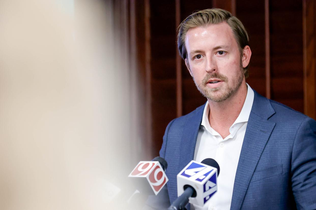 A judge has allowed a charter school's lawsuit against the Oklahoma State Department of Education and state schools Superintendent to move ahead. Walters is pictured in May at the state Capitol.