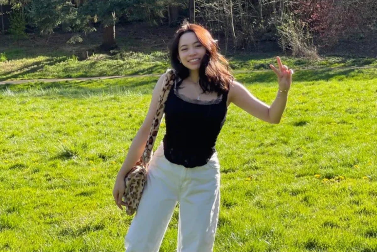 Angelina Tran, a 21-year-old University of Washington student, was allegedly stabbed more than 100 times by her stepfather as she tried to protect her mother (Angelina Tran GoFundMe page)