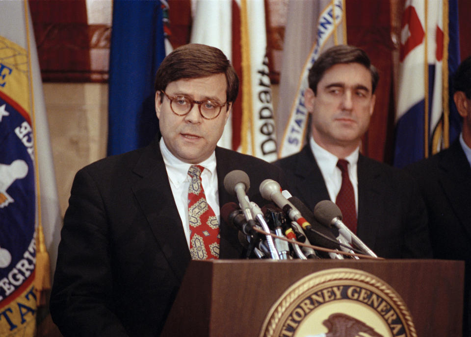 Barr was Mueller’s boss during his first stint at DOJ, and the two are close friends | Barry Thumma—AP
