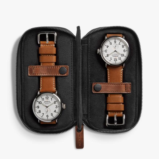 RAPPORT LONDON Croc-Effect Leather Watch Roll for Men