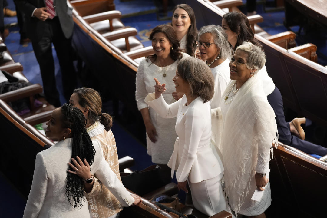 Democratic women dressed in white