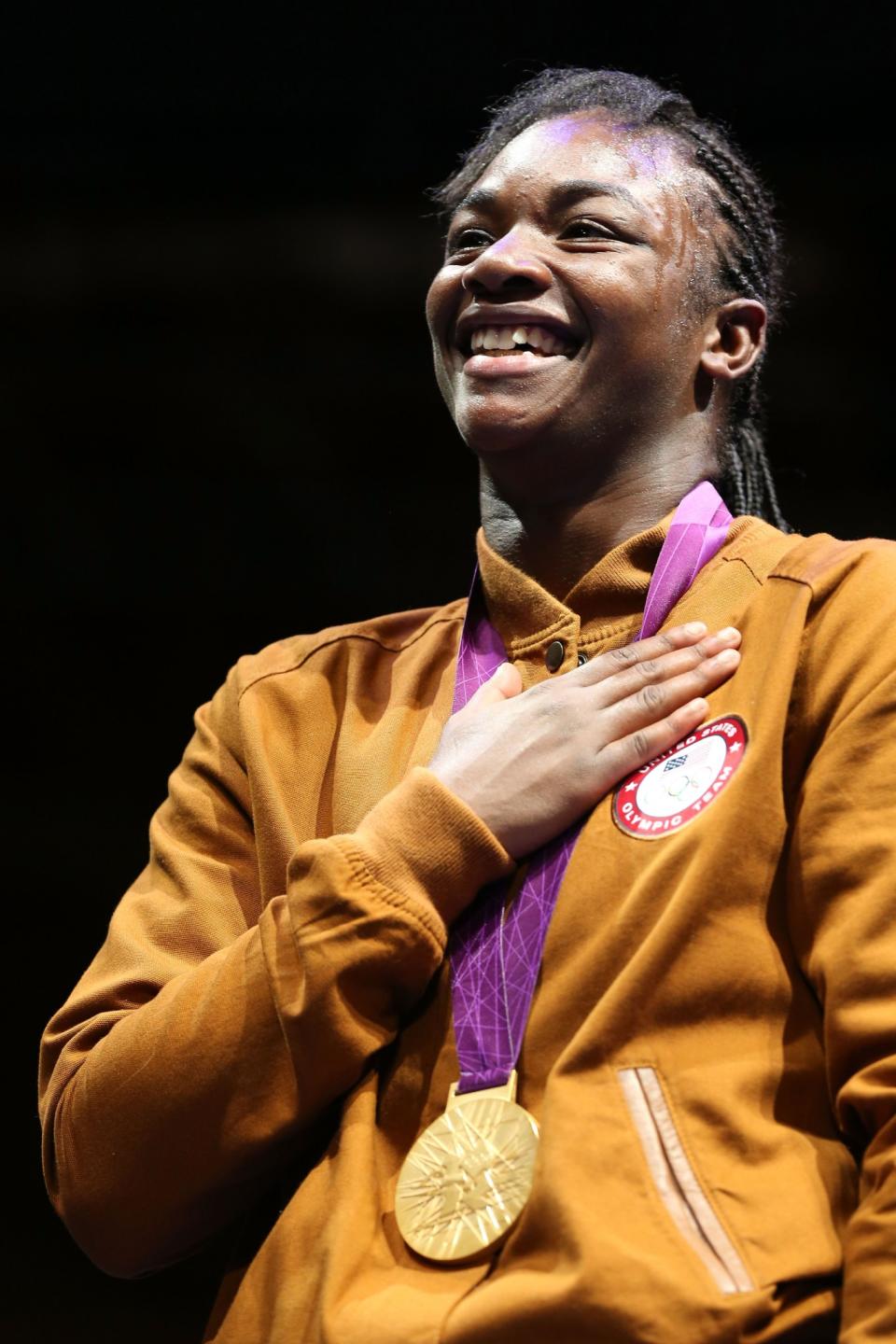 <p>Female boxer Claressa Shields won gold at her first Olympics in London. (Getty) </p>