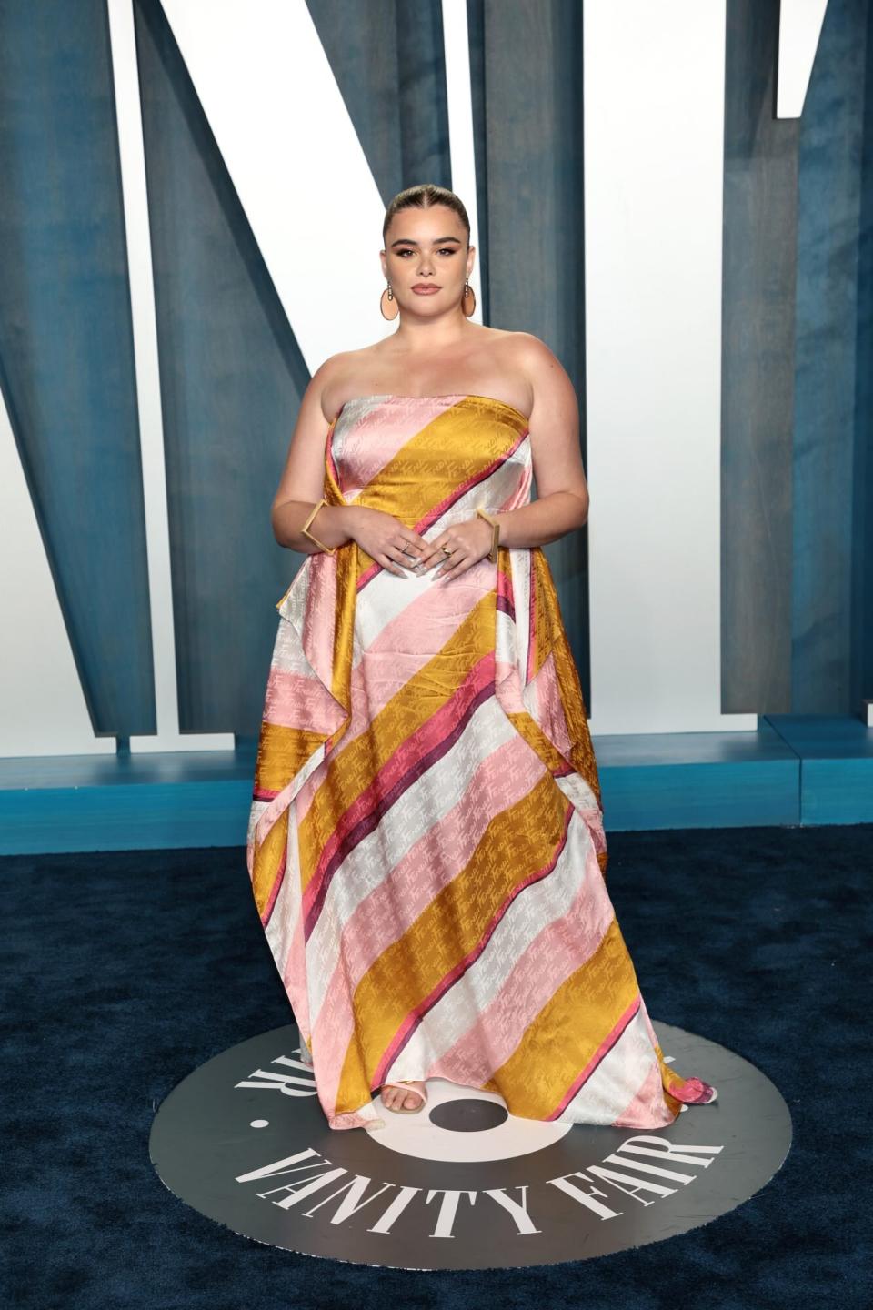 Barbie Ferreira Wore a Sexy Striped Gown to the Oscars Afterparty