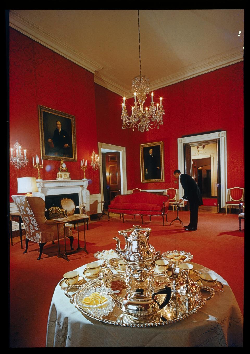 The Red Room in the White House in 1962.