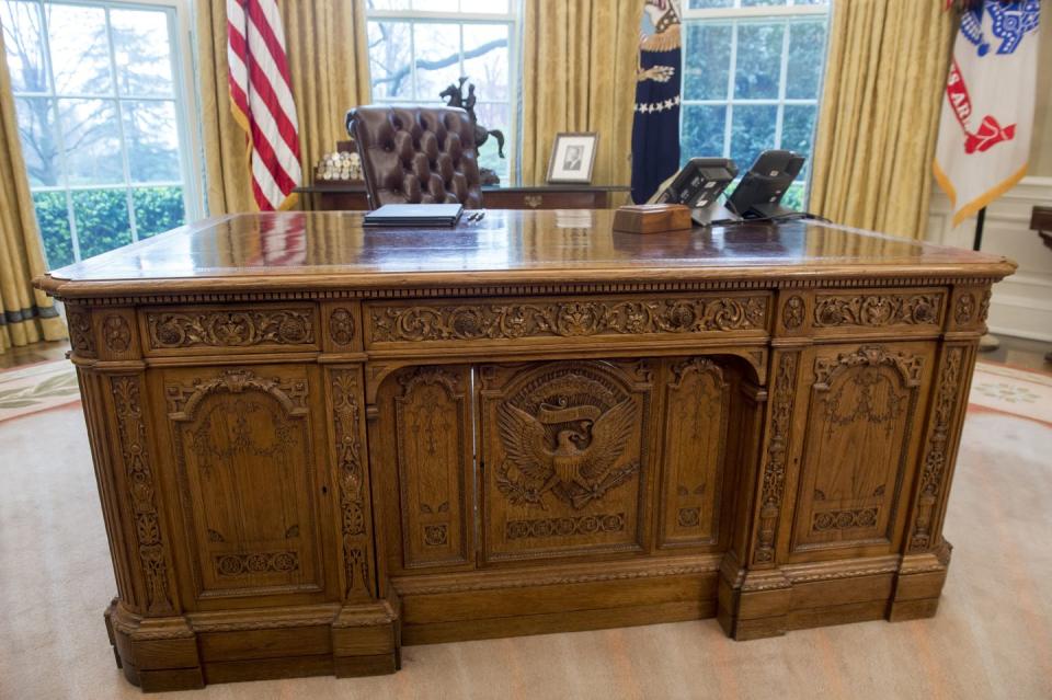 An ornate desk