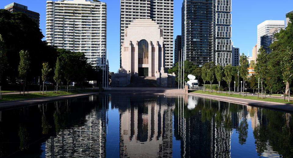 The Anzac memorial at Hyde Park in Sydney. Source: AAP