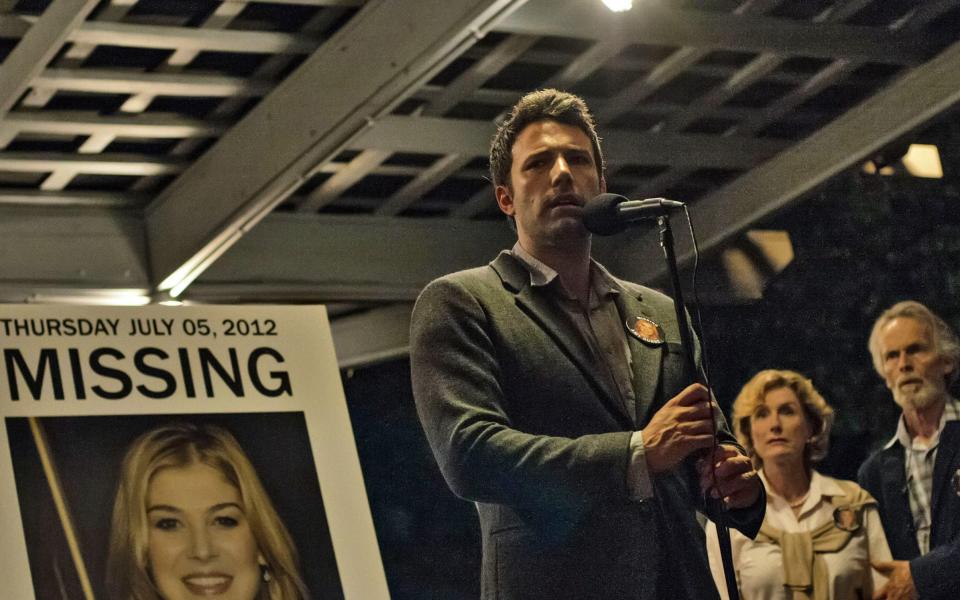 Ben Affleck in the film adaptation of Gillian Flynn’s Gone Girl