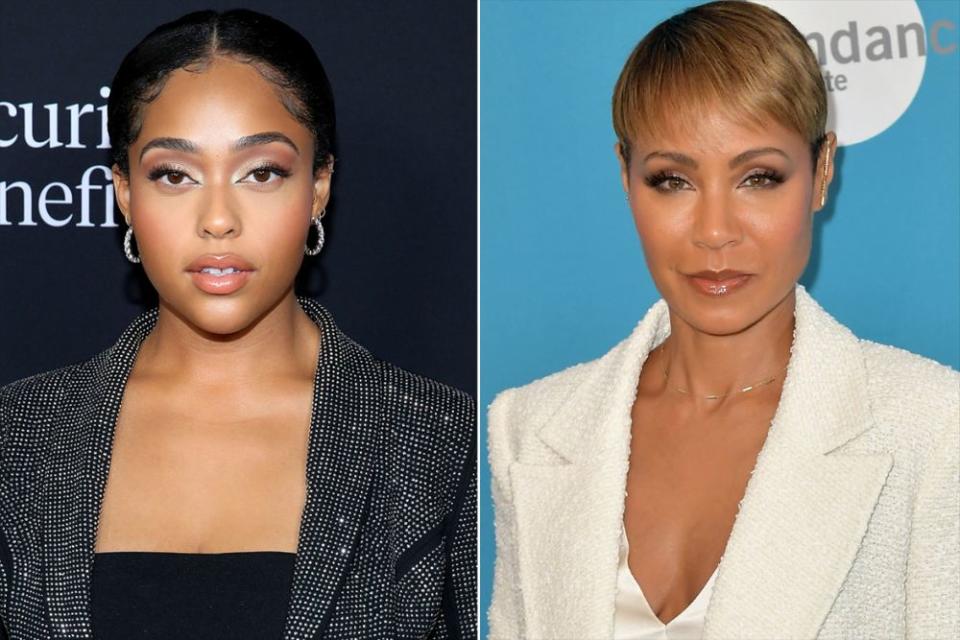 Jordyn Woods (left) and Jada Pinkett Smith