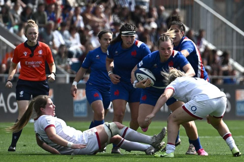 France welcomed England with the Grand Slam on the line but were again second best (AFP via Getty Images)