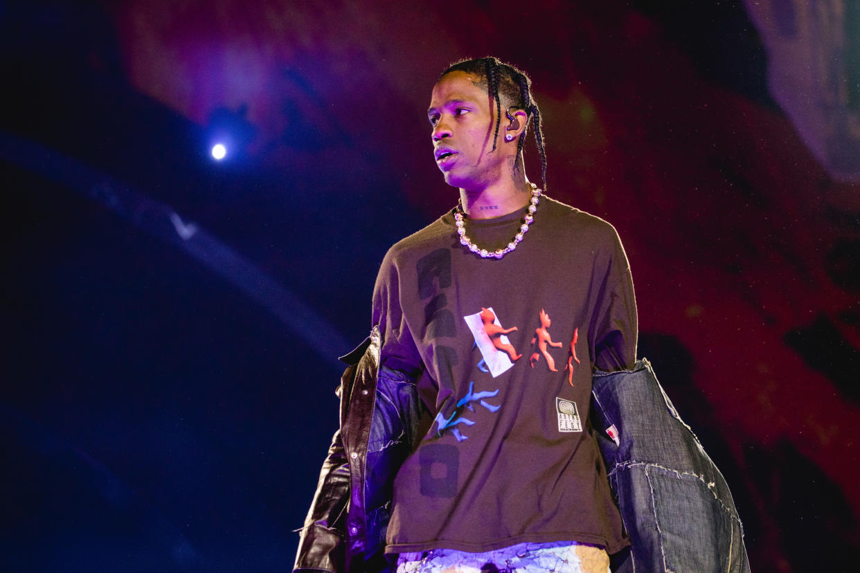 Travis Scott performs onstage during the third annual Astroworld Festival on Nov. 05, 2021, which was declared a mass casualty incident. 