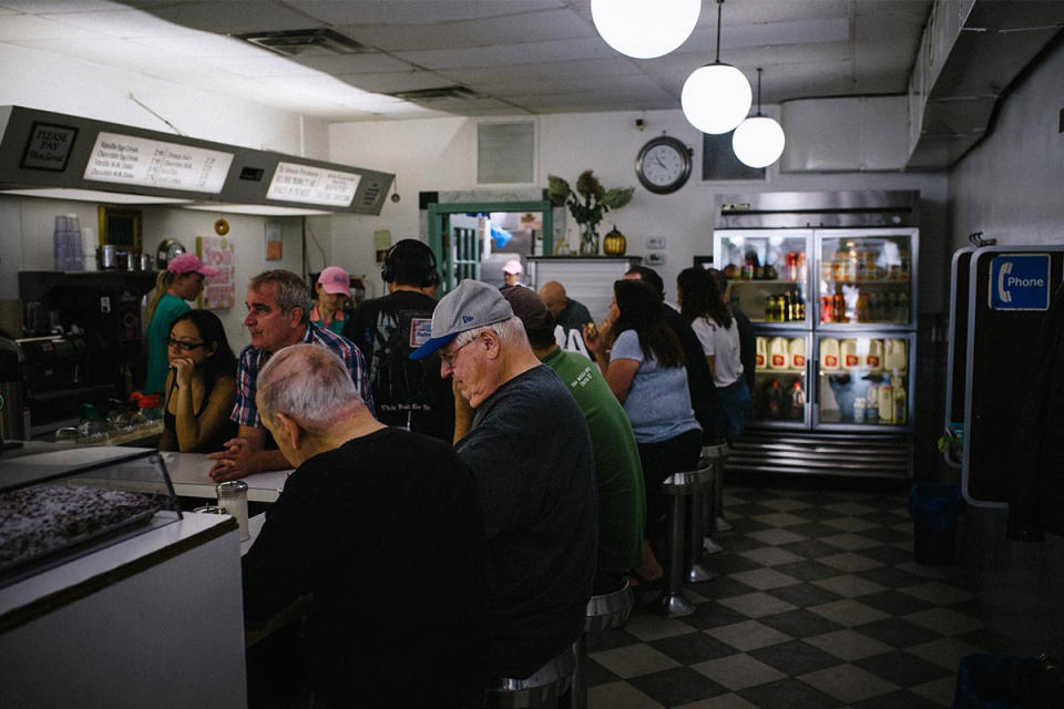 older clientele at a diner