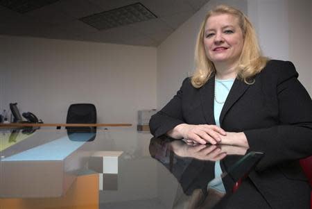 Northwest Biotherapeutics CEO Linda Powers sits in her company offices in Bethesda, Maryland, February 22, 2014. REUTERS/Jonathan Ernst