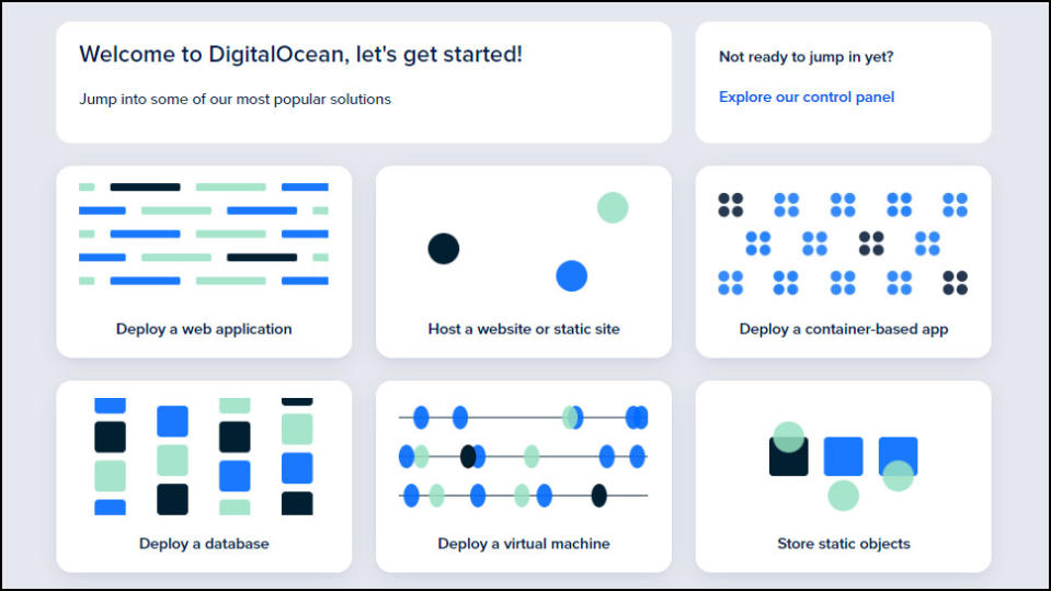 DigitalOcean control panel