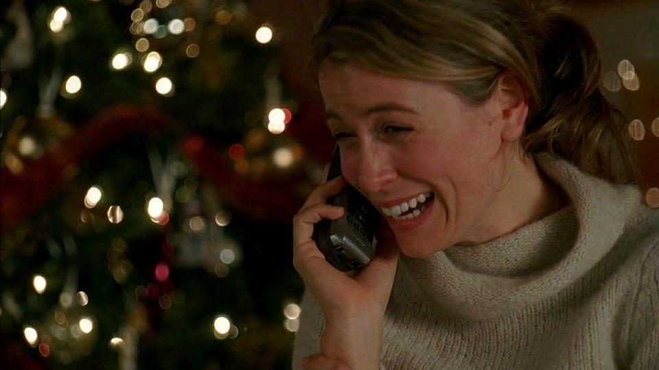 penny talking to desmond in front of a christmas tree in the lost season 4 episode the constant