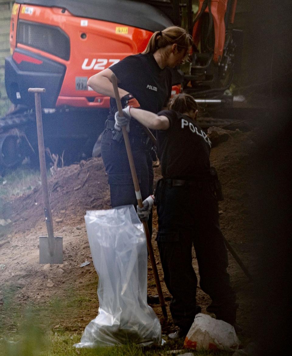 police digging in Germany - Peter Steffen/dpa via AP