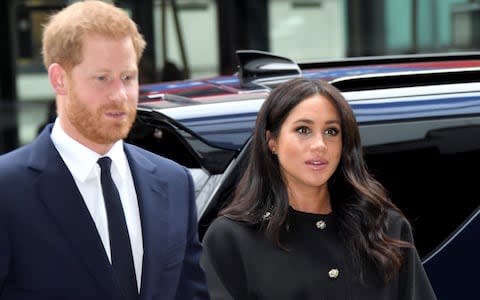 Prince Harry and Meghan arrive at New Zealand House - Credit: WireImage