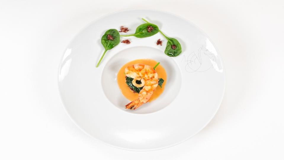 The savory lobster in asparagus. - Credit: Patrick Delapierre/Air France