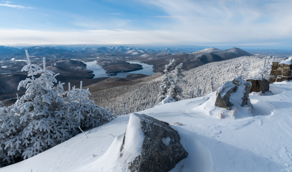 Winer scene from Whiteface Mountain in Lake Placid, NY.