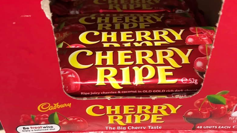 box of Cherry Ripe bars