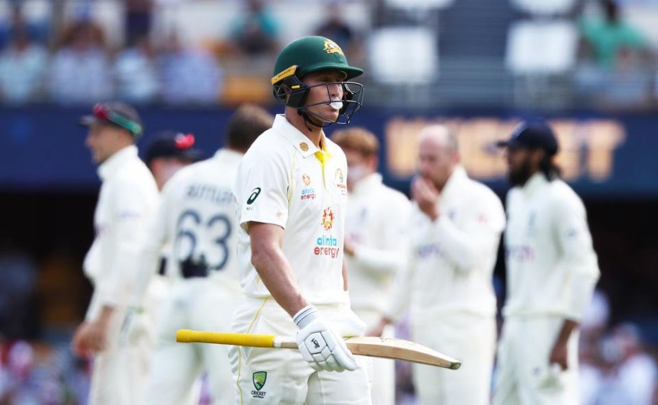 Australia’s Marnus Labuschagne walks off after being dismissed (Jason O’Brien/PA) (PA Wire)