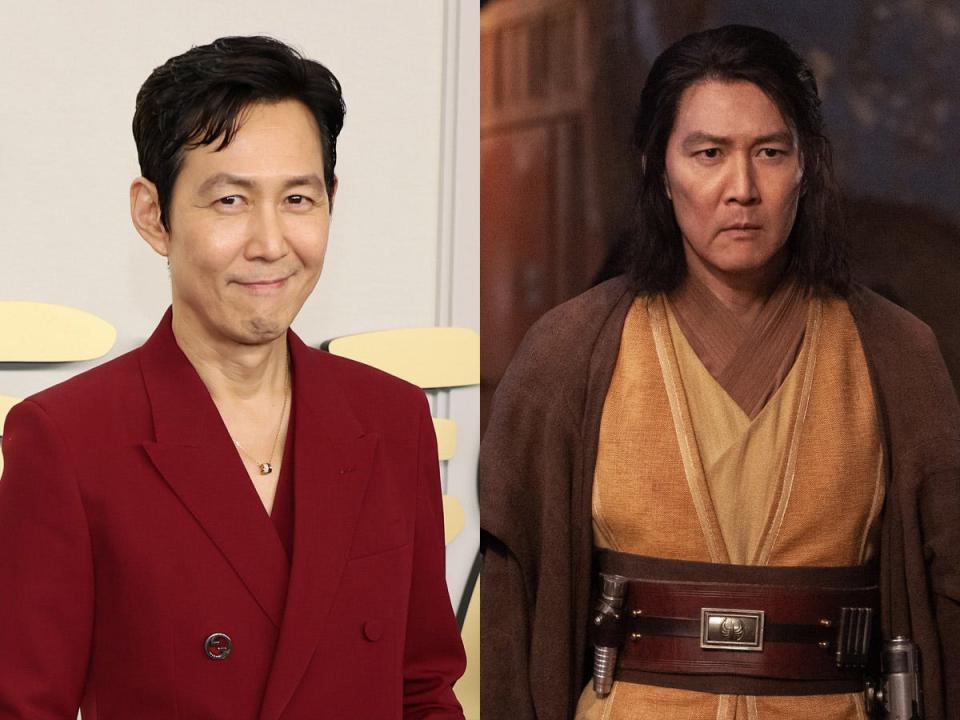 Lee Jung-jae at the Disney upfront event in New York, and as Master Sol in "Star Wars: The Acolyte."