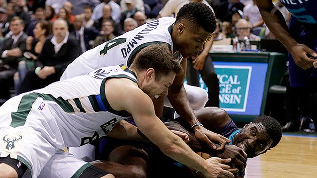 Delly and Giannis have struck up a great partnership. Pic: Getty