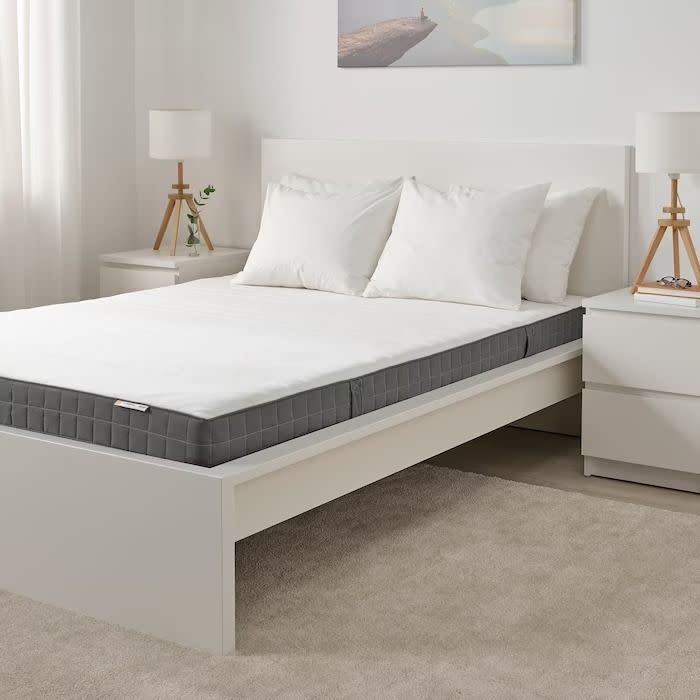 <p><strong>Ikea</strong></p><p>ikea.com</p><p><strong>$199.00</strong></p><p><a href="https://www.ikea.com/us/en/p/morgedal-foam-mattress-firm-dark-gray-70277392/" rel="nofollow noopener" target="_blank" data-ylk="slk:Shop Now;elm:context_link;itc:0;sec:content-canvas" class="link ">Shop Now</a></p><p>Ikea is best known for its low prices on furniture, so it's no surprise that the brand offers kids' mattresses under $200.<strong> It's filled entirely with foam with your choice of a firm or medium-firm feel. This helps keep the cost low and also provides cradling comfort</strong> with pressure relief. Just note that memory foam is less common in kids' mattresses because of the VOC off-gassing potential. You can air it out until the odor dissipates, which could take 1-3 days. Ikea suggests vacuuming it to speed up the process. </p><p>This mattress also stands out for having a removable and machine-washable cover, which is a great perk to prevent stains and damage. Plus, a GH parenting editor uses this mattress for her own child and said it hasn't sagged at all, even after years of use. And if you prefer to get it in person instead of waiting for it to ship, it's stocked at Ikea stores for same-day pickup.</p>